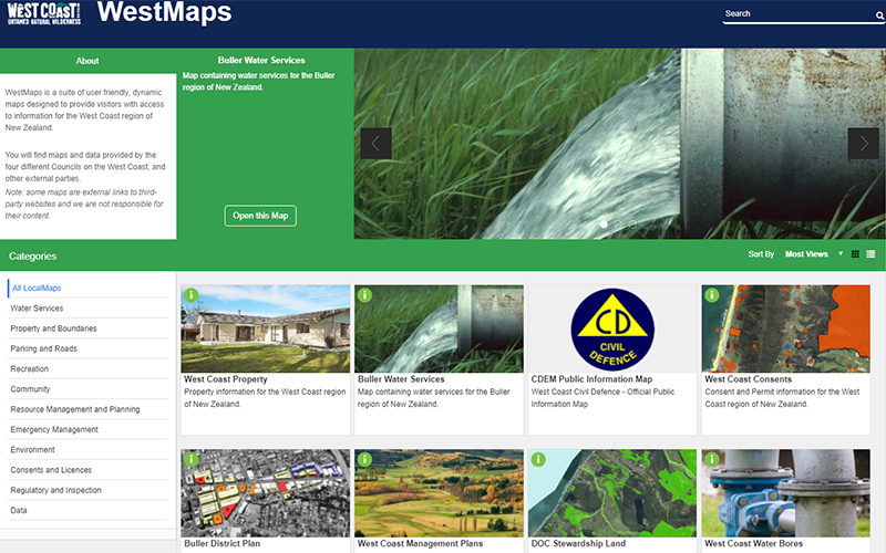 Maps online - West Coast Regional Council